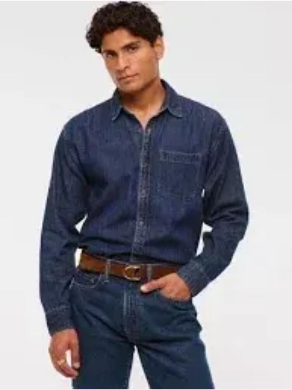 ABERCROMBIE & FITCH - DENIM BUTTON-UP SHIRT - TAG $87 Medium